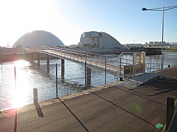 Footbridge access to the Niemeyer Centre and St. Augustine South Dock Garden